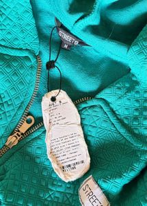 WINTER WEAR Green Textured Cropped Hoodie only