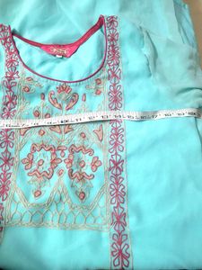Very Beautiful Colour Embroidery Kurti