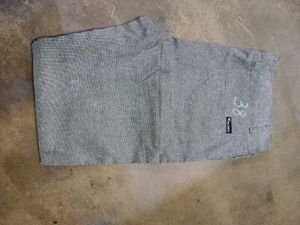 Men's Grey Striped Casual Pants