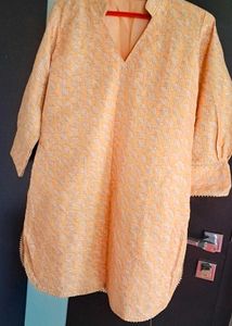 Elegant Peach Textured Kurti