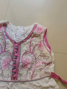 Cute Pink &amp; White Girls Dress