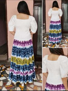 Covington Tie-Dye Printed Maxi Skirt