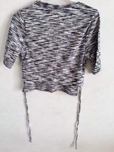Marled Knit Cropped Top