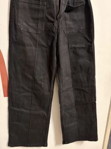 Black Straight Leg Work Pants