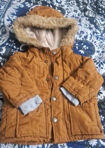 Brown Hooded Kids' Jacket