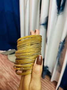 100 Bangles Set metals and glass
