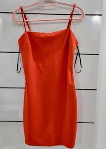 Forever 21 Vibrant Orange Mini Dress