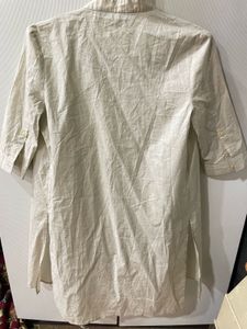 Elegant Beige Linen Kurta