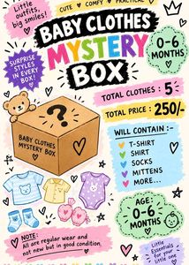 Baby Clothes Mystery pack 0-6 Months