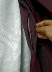Elegant Maroon Cold Shoulder Gown