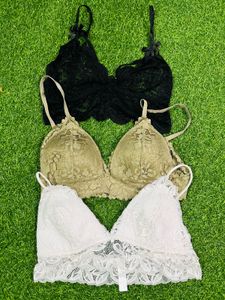 36 size Lace Bralette - Pack of 3