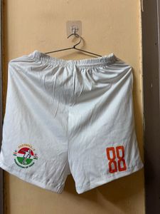 white jersey with shorts