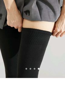 Black Thigh High Socks