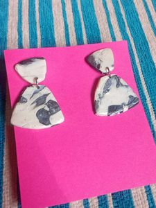 Triangle Marble Earrings