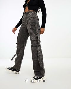 BERSHKA Cargo Jeans with Straps