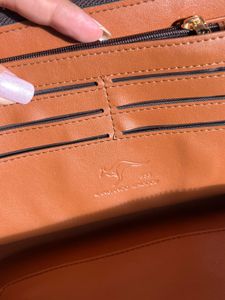 Kangaroo Kingdom Brown Leather Clutch Bag