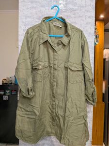 Gia curves button down shirt with foldable sleeves