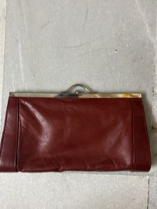 Chic Burgundy/Brown Clutch Bag