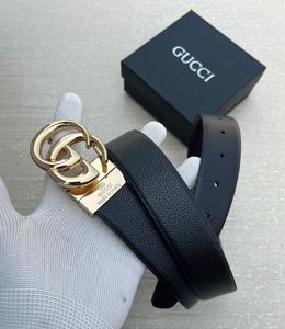 Gucci Black Leather Belt with GG Buckle