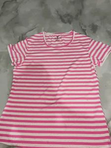 Pink & White Striped T-Shirt