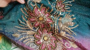 Embroidered Silk Saree