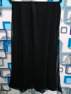 Black Embellished Dupatta soft &amp; silk pearl border