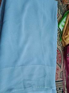 Plain Lavender Colour Saree