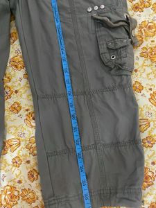 Women's Grey Cargo Capris