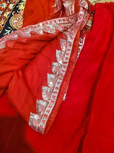 red suit with dupatta