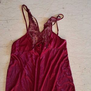 Six Piece Bridal Night Wear Set In Satin &amp; Lace