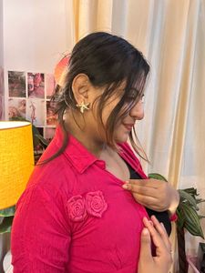 Vibrant Pink Textured shirt