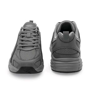 Grey Mesh Athletic Sneakers