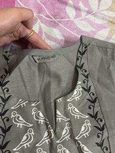 grey long kurta