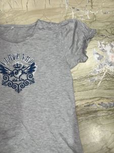 Grey "I Love You" Graphic Tee