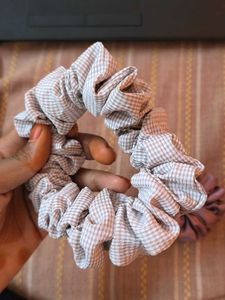 Cute Checked &amp; Satin Scrunchies