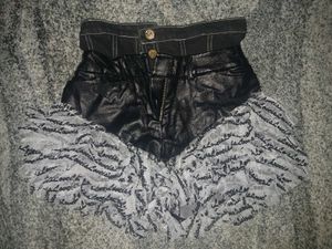 Edgy Faux Leather Mini skirt