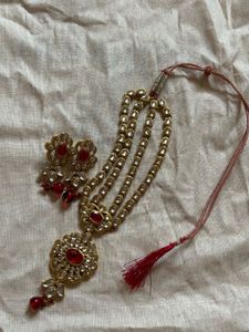 Vintage Stunning Red Stone Jewellery Set