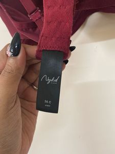 Burgundy Padded Bra