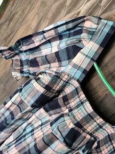 Chic Plaid Puff Sleeve Dress