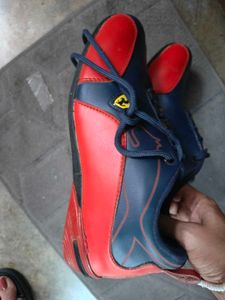 Puma Blue &amp; Red Lace-Up Sneakers