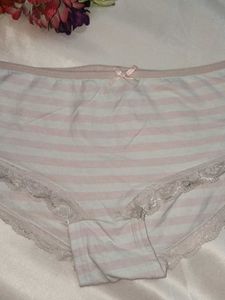 Striped Lace Trim Briefs