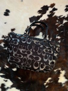 Coach Signature Monogram Shoulder Bag