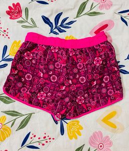 Cute Floral Print Mini Shorts