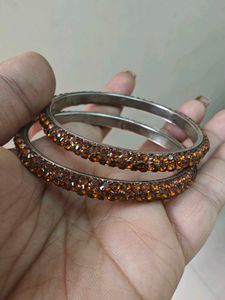 Sparkling Brown Stone Bangles