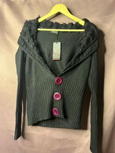 Chic Black Button-Down Cardigan