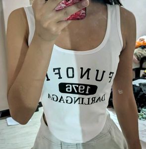FUN OFF 1976 Darlingaga White Tank Top