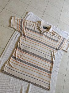 Retro Striped Polo Shirt