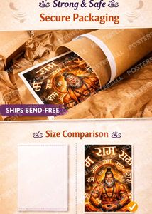 Hanuman Ji Wall Poster for Home &amp; Pooja Room | Ram
