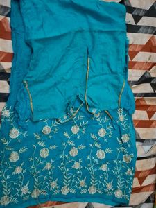 Blue Embroidered Kurta