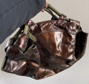 Loewe Brown Patent Leather Bag